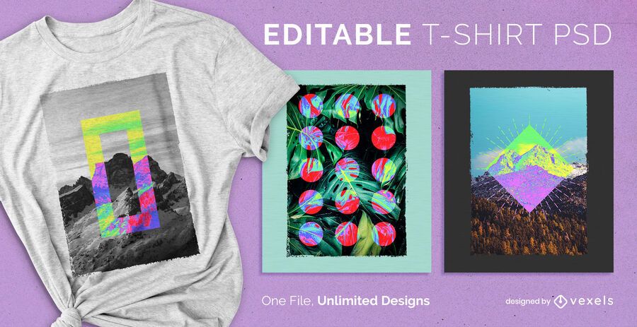 Inverted colors scalable t-shirt psd Inverted colors scalable t-shirt psd