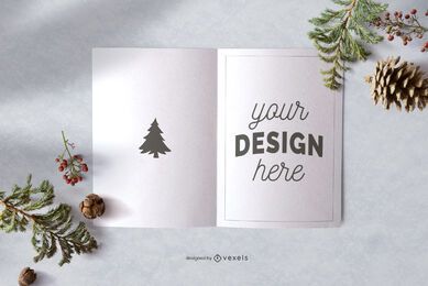 Christmas greeting card mockup design Christmas greeting card mockup design
