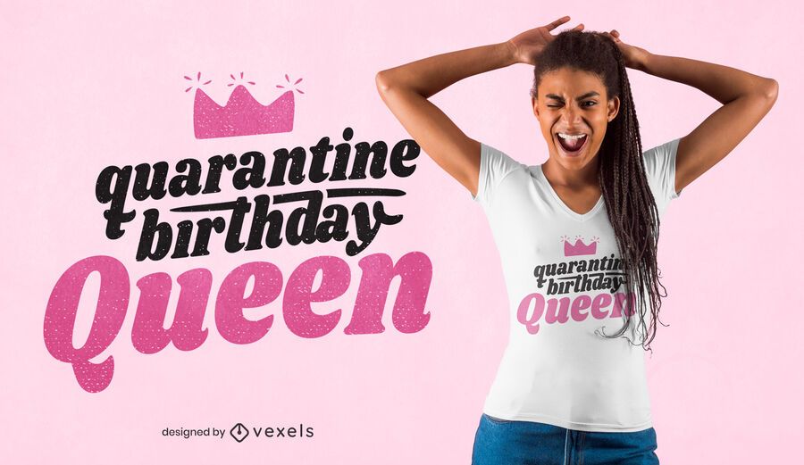 Design de camiseta rainha da quarentena Design de camiseta rainha da quarentena