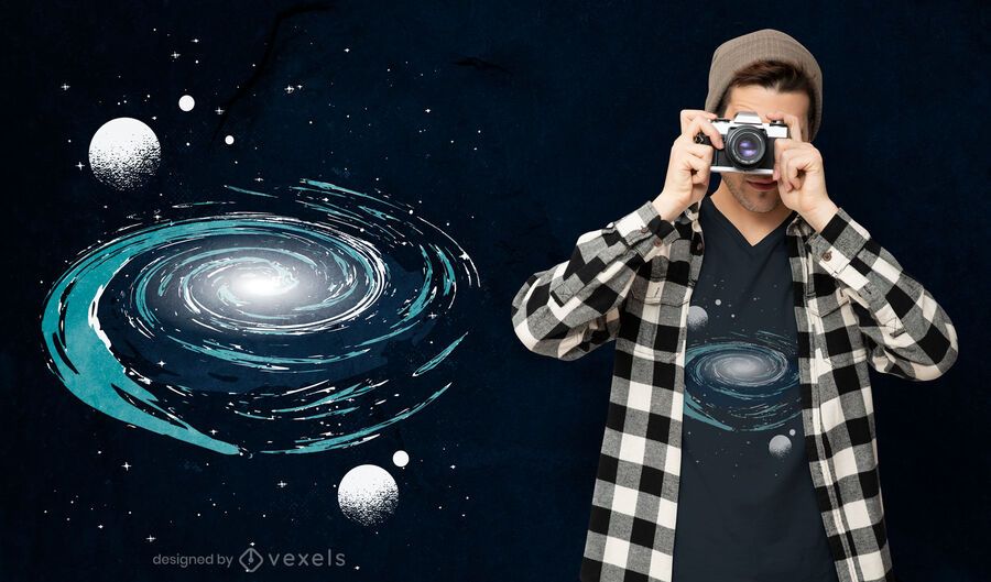 Diseño de camiseta de nebulosa espacial. Diseño de camiseta de nebulosa espacial.
