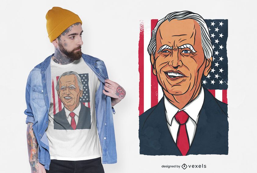Diseño de camiseta de dibujos animados de joe biden Diseño de camiseta de dibujos animados de joe biden