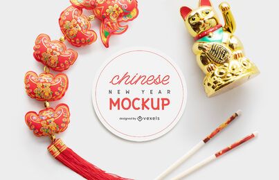 Composição da maquete chinesa de ano novo