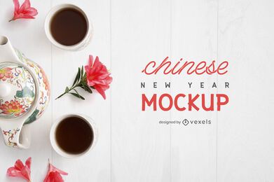 Chinese tea mockup composition Chinese tea mockup composition