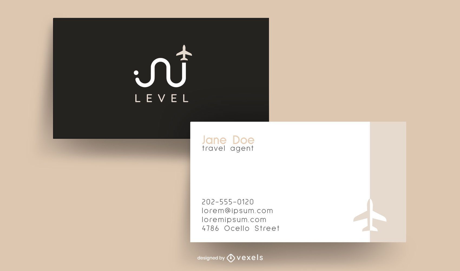 Travel agent business card design