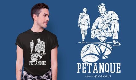 Petanque players t-shirt design