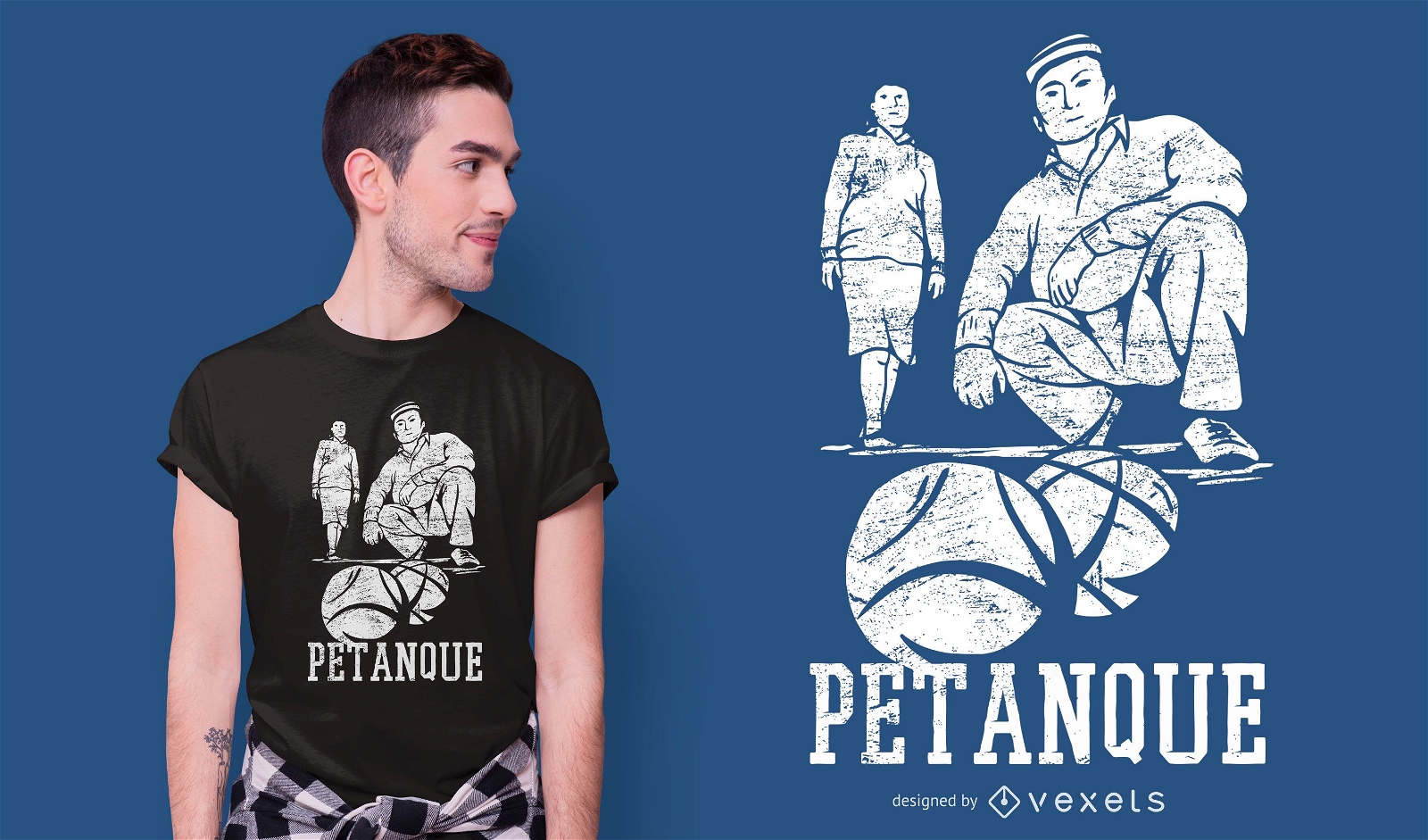 Petanque Spieler T-Shirt Design