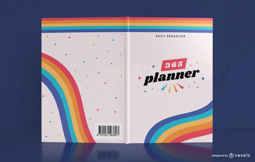 Diseño de portada de libro Rainbow Yearly Planner Diseño de portada de libro Rainbow Yearly Planner