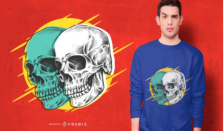 Diseño de camiseta de calavera Diseño de camiseta de calavera
