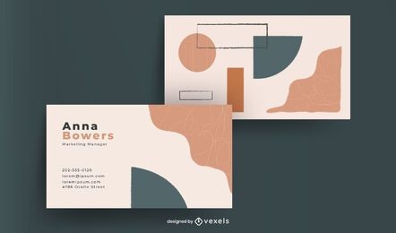 Abstract shapes business card design