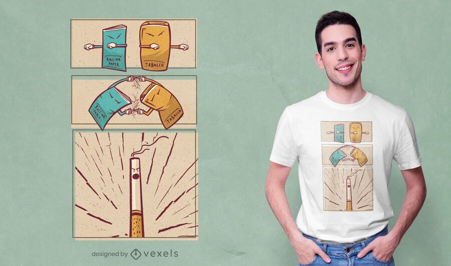 Design de camiseta com fusão de tabaco Design de camiseta com fusão de tabaco