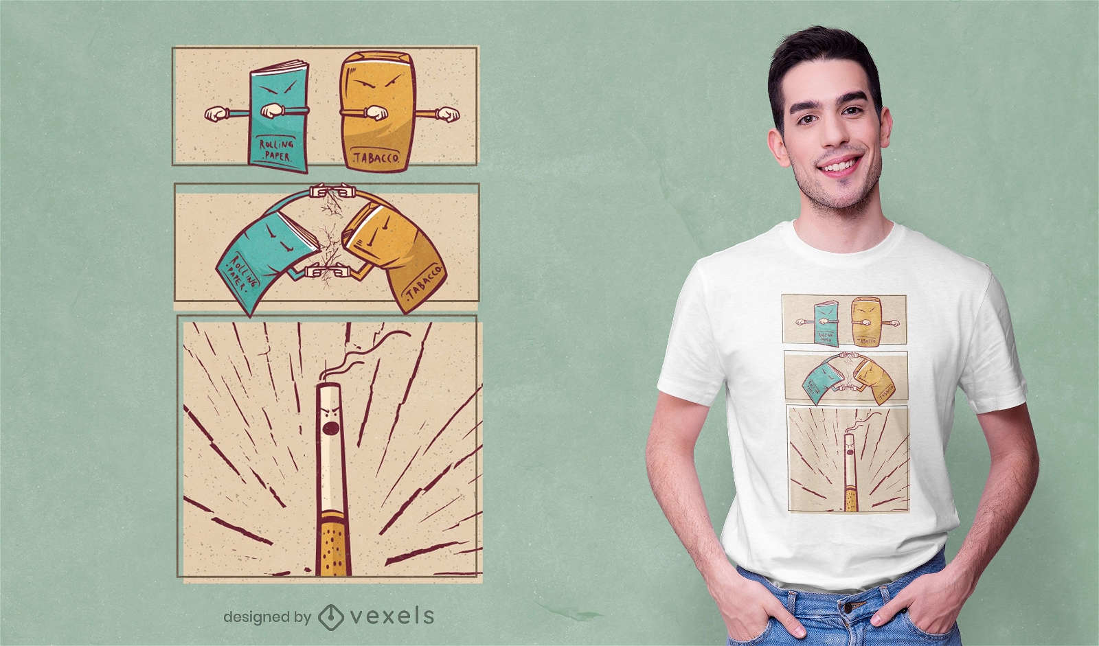 Tobacco fusion t-shirt design