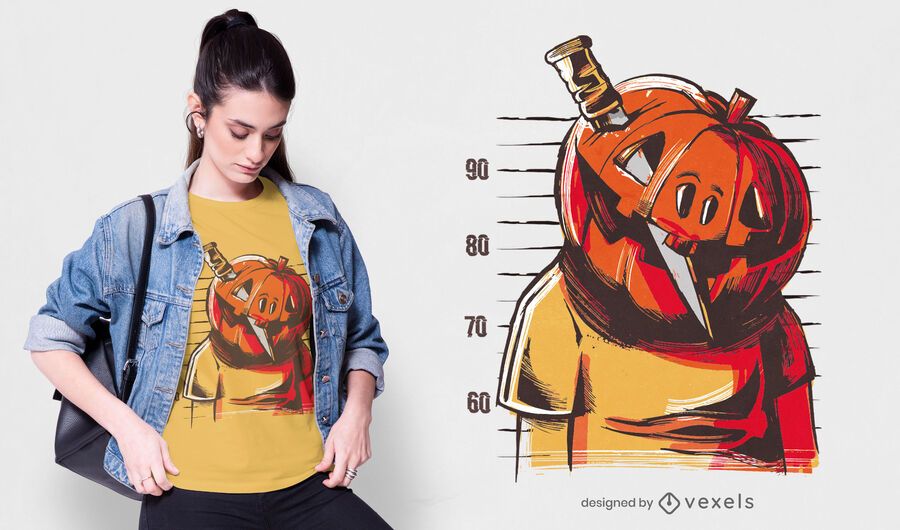 Prisioner pumpkin t-shirt design Prisioner pumpkin t-shirt design
