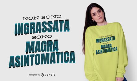 No soy gordo diseño de camiseta italiana No soy gordo diseño de camiseta italiana