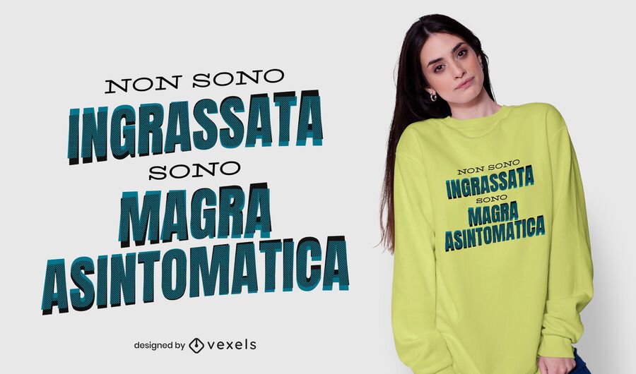No soy gordo diseño de camiseta italiana No soy gordo diseño de camiseta italiana