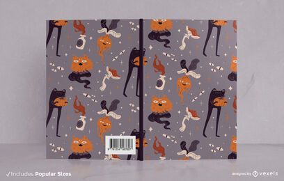 Design de capa de livro de monstros de Halloween Design de capa de livro de monstros de Halloween