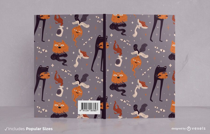 Design de capa de livro de monstros de Halloween Design de capa de livro de monstros de Halloween