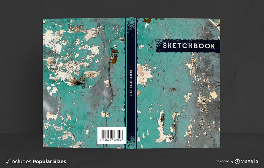 Design de capa de livro com textura de parede Design de capa de livro com textura de parede
