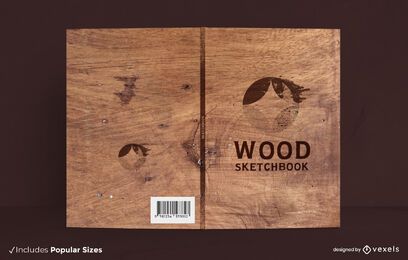 Diseño de portada de libro de textura de madera Diseño de portada de libro de textura de madera