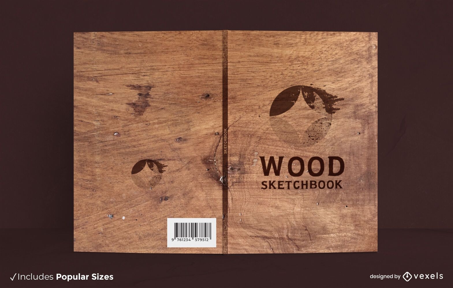 Buchcover-Design mit Holzstruktur
