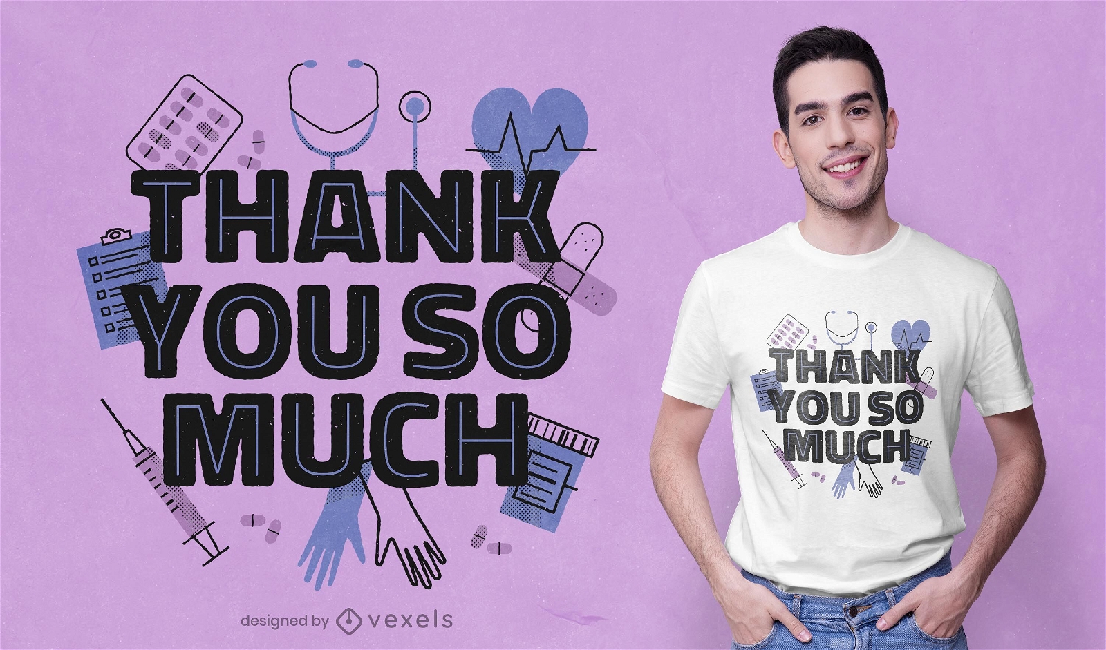 Vielen Dank dass Sie Gesundheitswesen T-Shirt Design