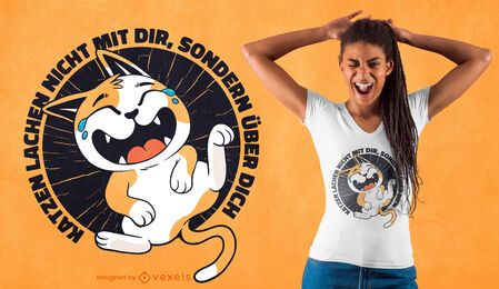 Laughing cat quote t-shirt design
