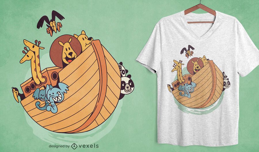 Design da t-shirt da Arca de Noé Design da t-shirt da Arca de Noé