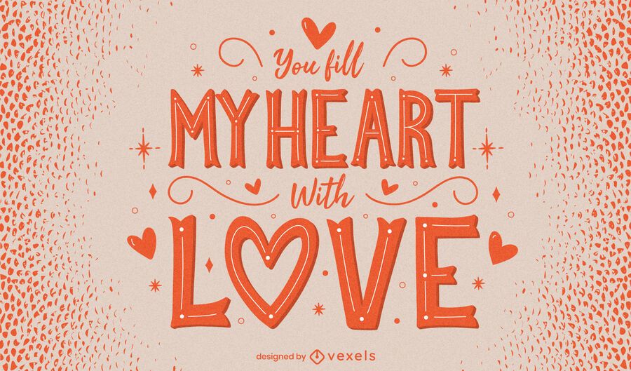 Valentine's day heart lettering design Valentine's day heart lettering design