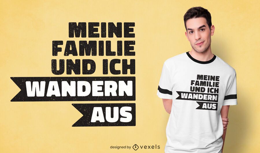 Design de camiseta de emigração Design de camiseta de emigração