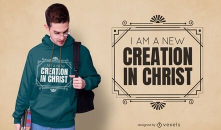 Criação em design de t-shirt cristo