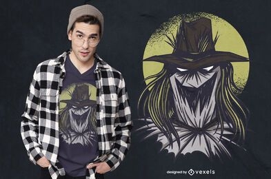 Creepy scarecrow t-shirt design