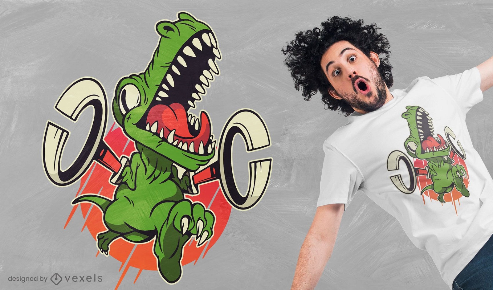Design de camisetas T-rex grabbers