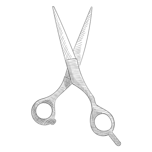 Tijeras de peluquería tijeras dibujadas a mano Diseño PNG
