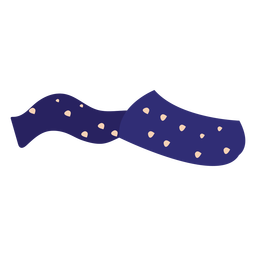 Bufanda plana lunares azul Diseño PNG