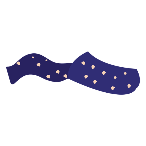 Blauer gepunkteter Schal flacher Schal PNG-Design
