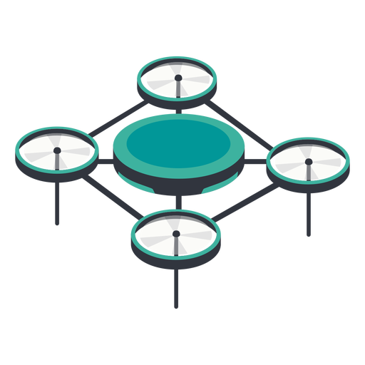 Circular quadcopter drone illustration drone PNG Design