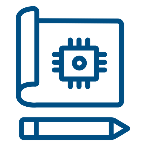 Drawn computer chip stroke icon computer chip PNG Design