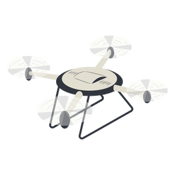 Drone with landing gear illustration drone PNG Design