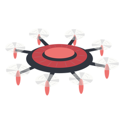 Drone de ilustración de drone octacoper volador Diseño PNG