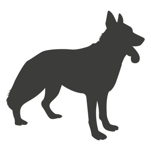German shepherd side silhouette dog PNG Design
