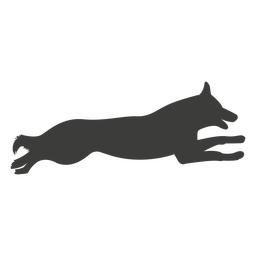 Pastor Alemán corriendo silueta perro Diseño PNG
