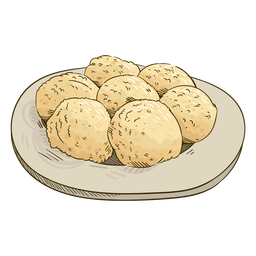Ilustração alemã de bolinhos de batata Desenho PNG