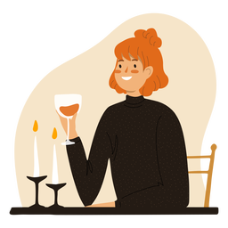 Ingwer mit Weinglas Charakter Ingwer PNG-Design