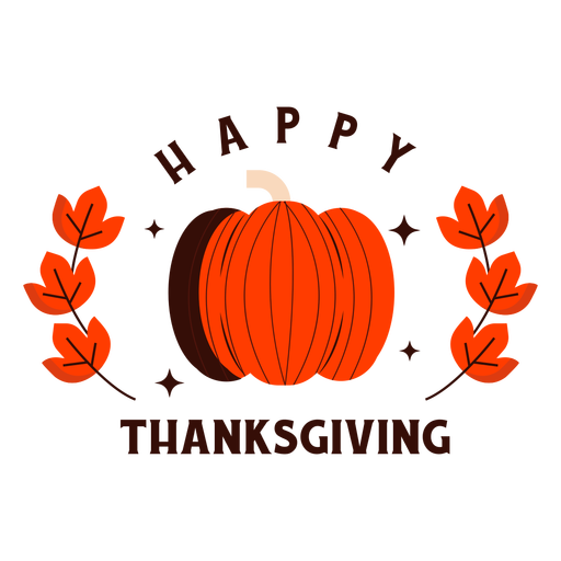Happy thanksgiving pumpkin badge thanksgiving - Transparent PNG & SVG