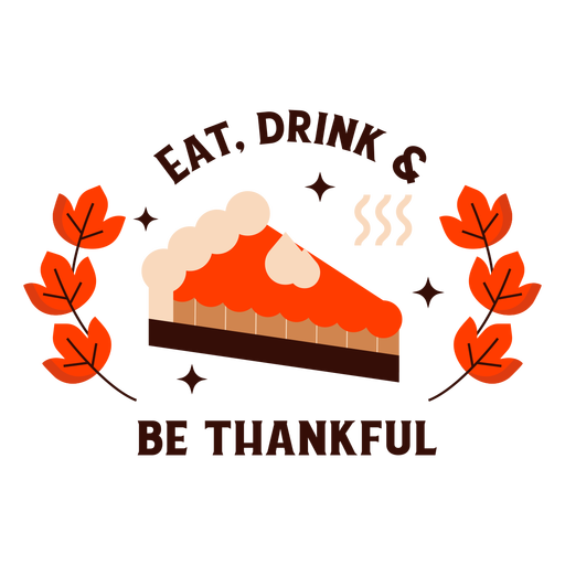 Happy Thanksgiving Kürbiskuchen Abzeichen Thanksgiving PNG-Design