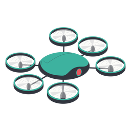 Drone de ilustración de drone hexacopter Diseño PNG Transparent PNG