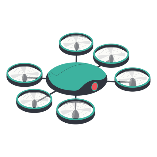 Drone de ilustraci?n de drone hexacopter Diseño PNG