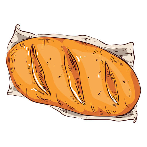 Loaf of bread illustration bread PNG Design