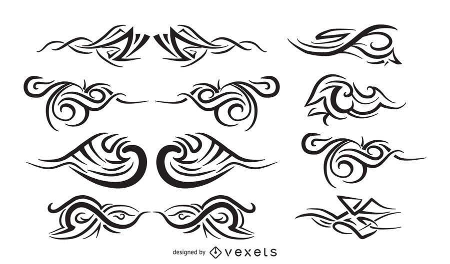 Tribal Tatoo Set Free Vectors Vector Download