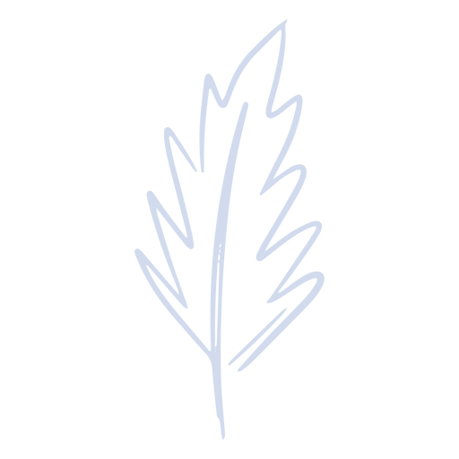 Pointed leaf stroke leaf PNG Design