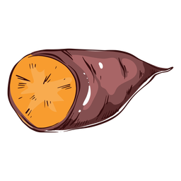Geschnittene Süßkartoffelillustration Süßkartoffel PNG-Design